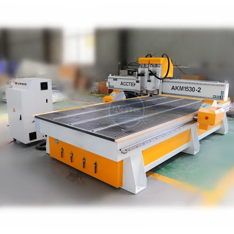 

3-осевой фрезерный станок с ЧПУ для фрезерных инструментов для резьбы по дереву, акрилу, МДФ с двойной головкой