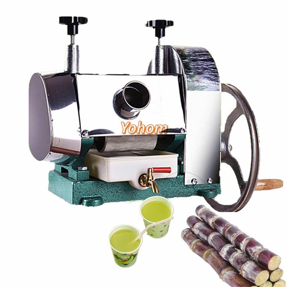 Portable Manual Type Mini Small Scale Sugar Cane Sugarcane Juice Making Juicer Extractor Machine For Sale Home Commercial