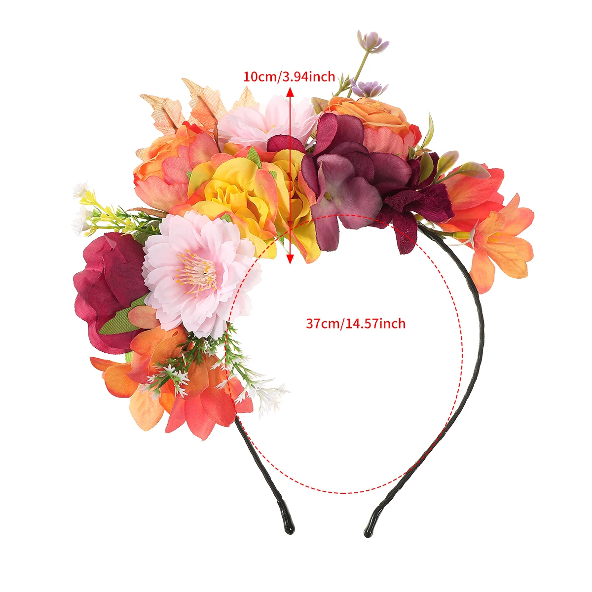 AWAYTR Women Wedding Headband Girls Boho Flowers Headwear Children Hair Bands Hair Accessories Bride Wreath Beach Garland