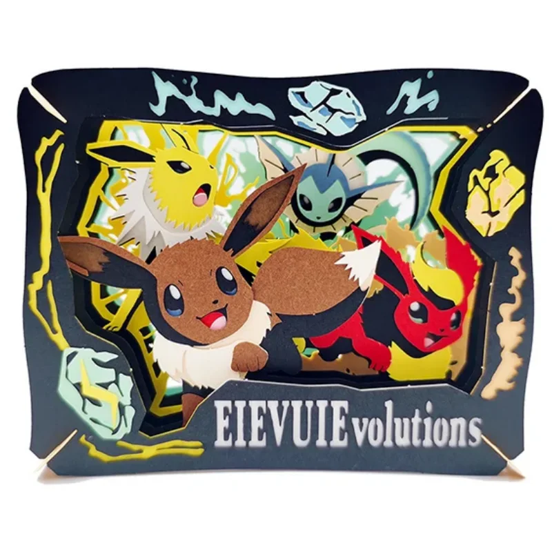 Pokemon Cartoon Animation Handmade Diy Puzzle Assembled Three-dimensional Toy 3d Paper Model Theater Creative Ornament Gift