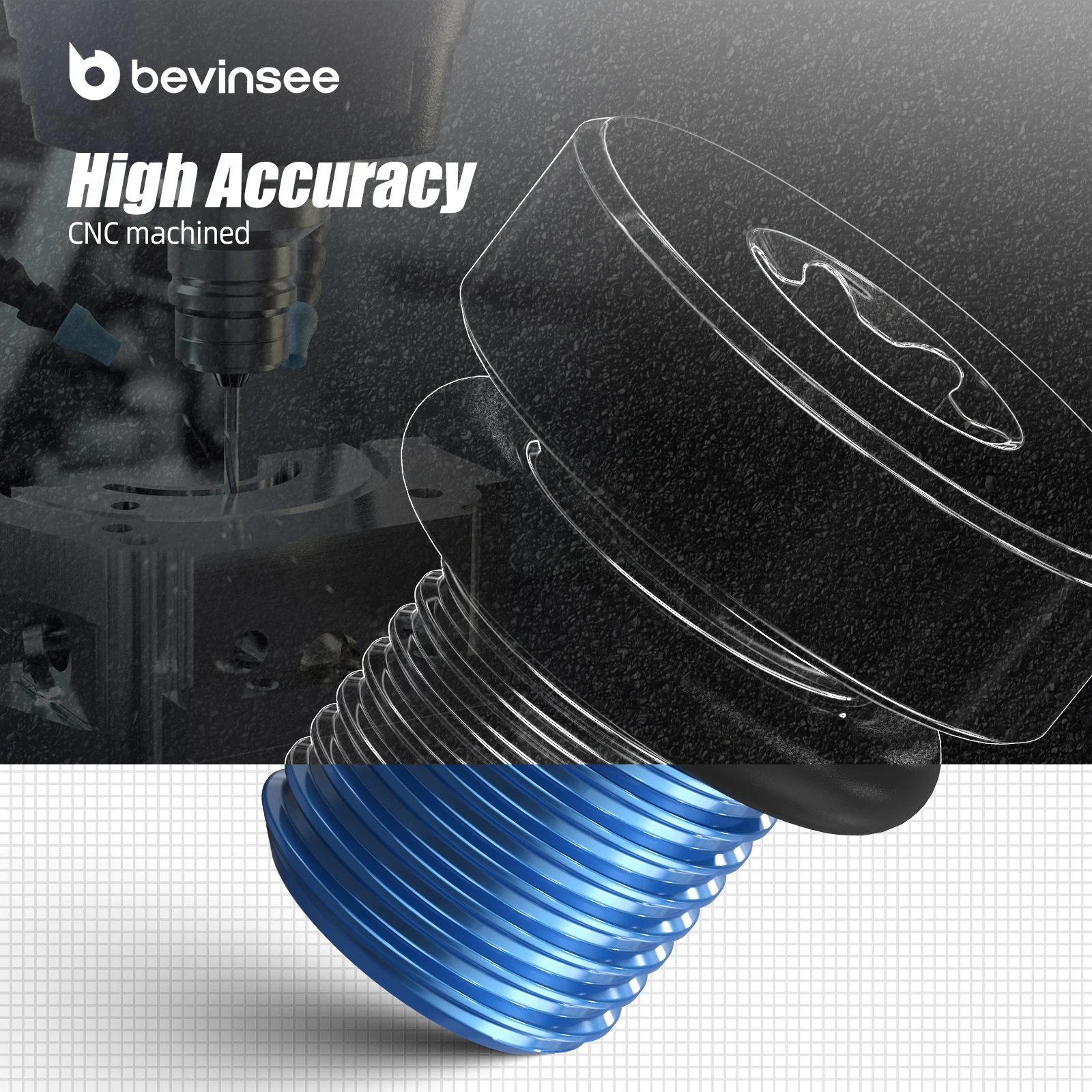 BEVINSEE Aluminum Coolant Bleed Screw for BMW F10 F11 F20 F22 F30 F31 F32 G20 G30 X3 F25 X5 F15, Replace for 11537793373