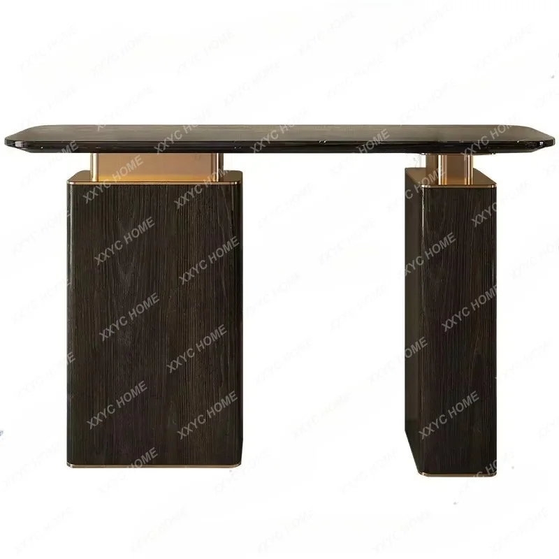 XX Entrance table marble light luxury strip case extremely narrow against the wall designer end view table