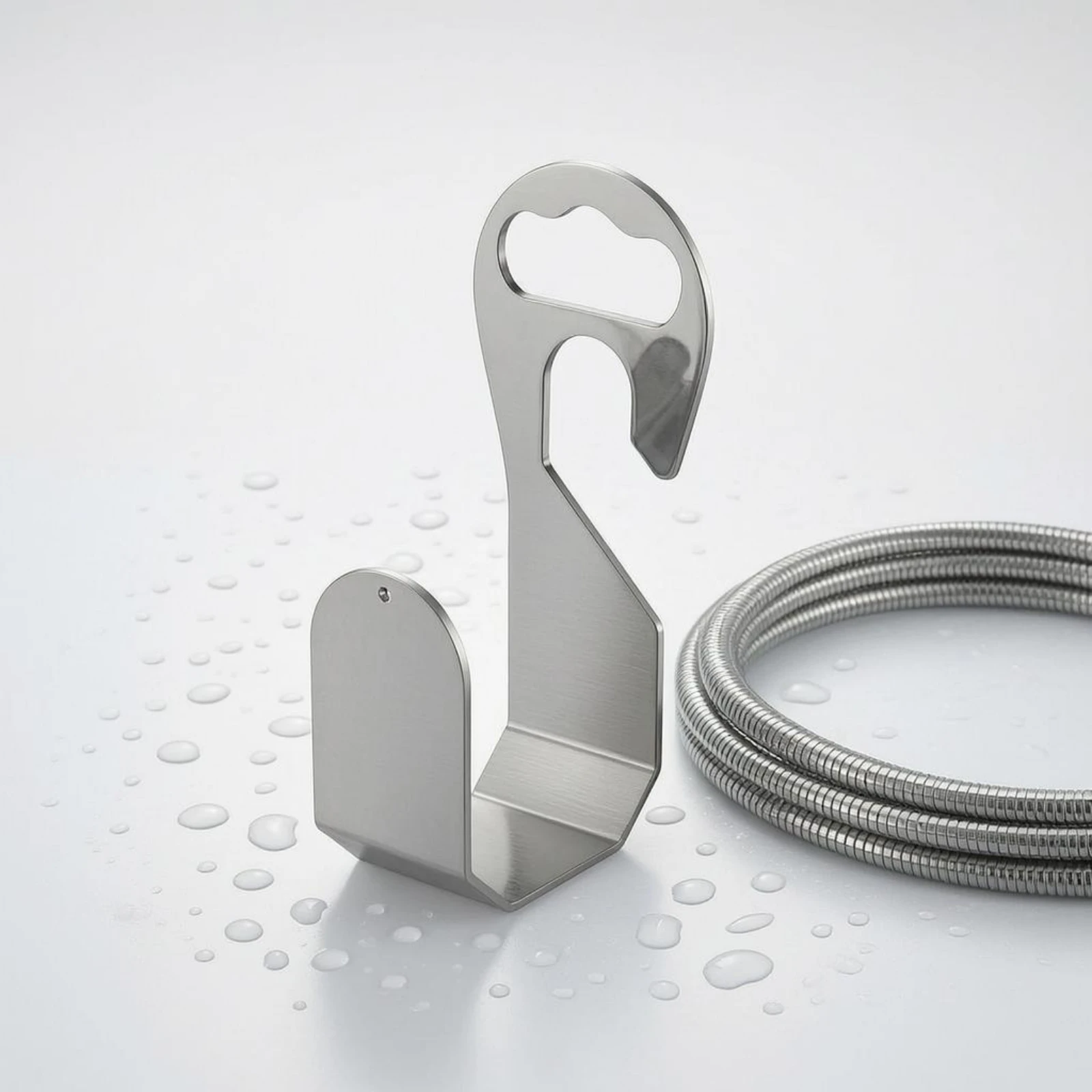 Stainless Steel Hose Hanger Compact Wall Mount Hose Hanger Outdoor Storage Hook Opening Support Foot