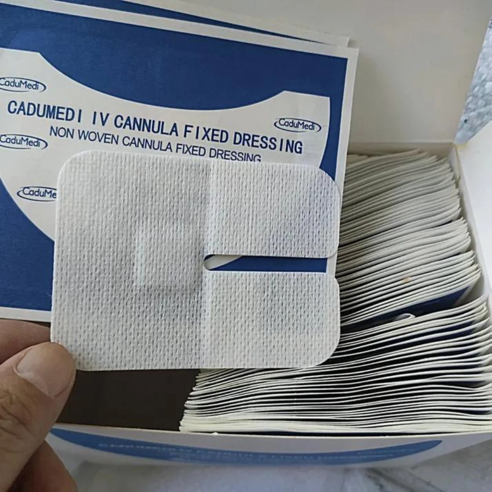 

50/100Pcs 6x8cm U-Shaped Self-Adhesive Dressing Non-Woven Health Cloth Wound Care Plaster Non-Sterile Medical Application