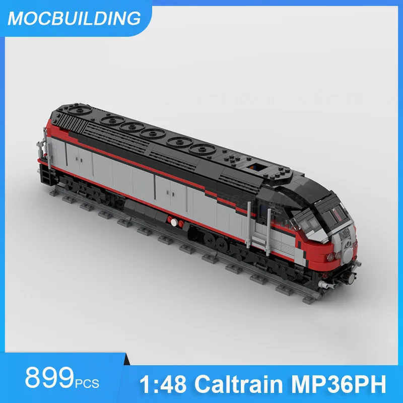 MOC Building Blocks 1:48 Caltrain MP36PH Train Model DIY Assemble Bricks Transportation Educational Creative Toys Gifts 899PCS