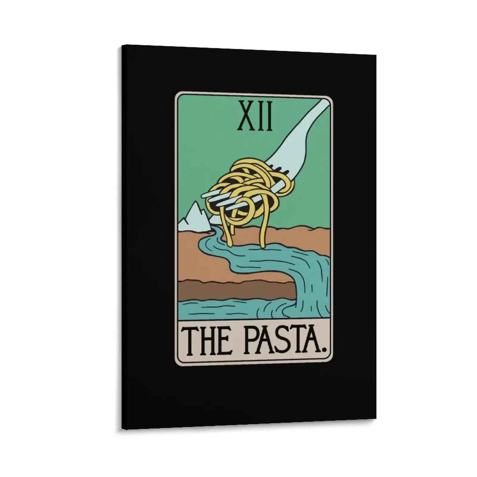 

The Pasta Tarot Card Funny Canvas Painting Paintings for bedroom decor photos for living room room decors aesthetic
