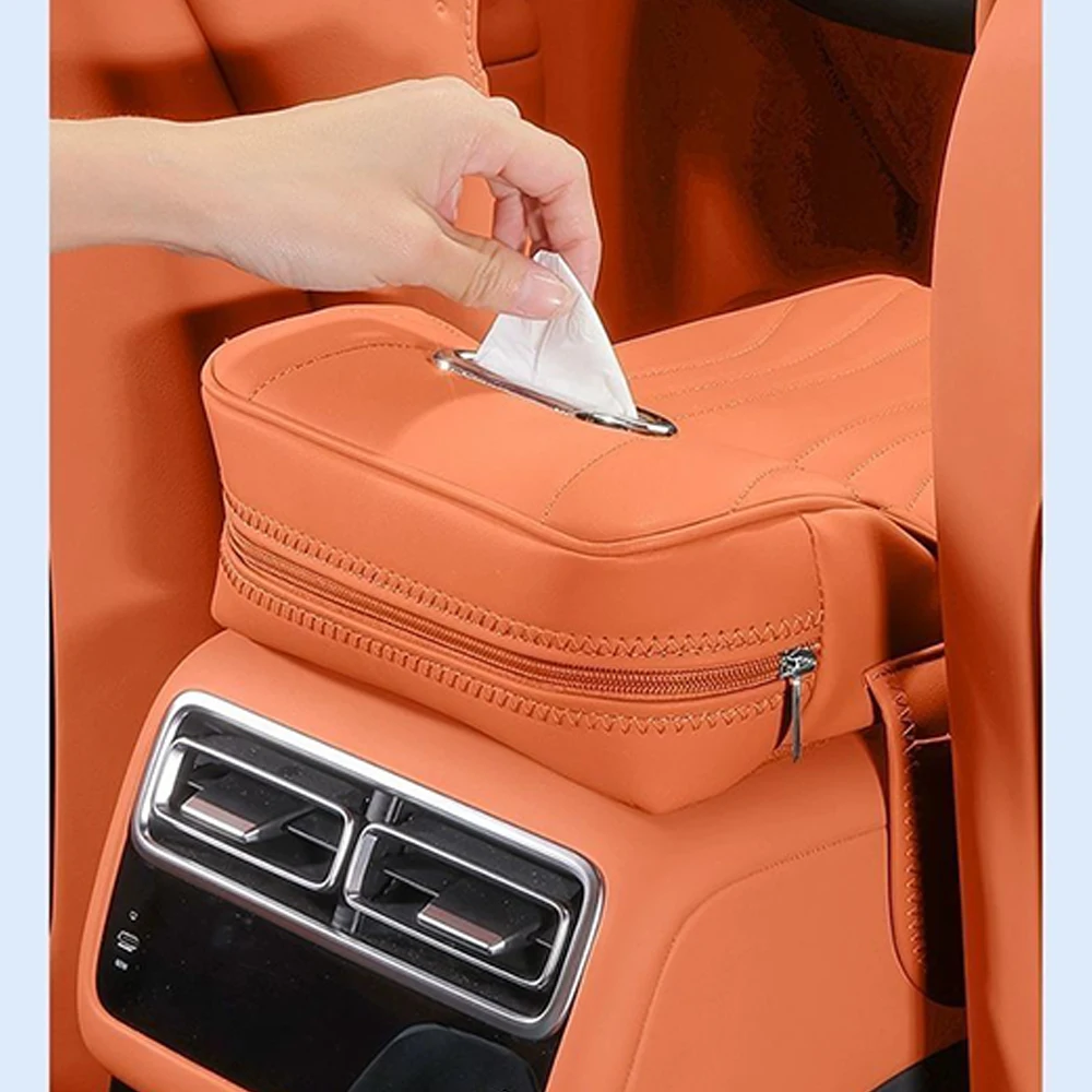 For HUAWEI Aito M7 ULTRA PRO 2024 2025 Car Armrest Box Height Increase Pad Leather Protective Cover Storage Bag Accessories