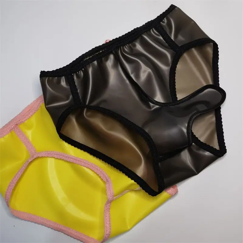 Rubber briefs emotional sex panties