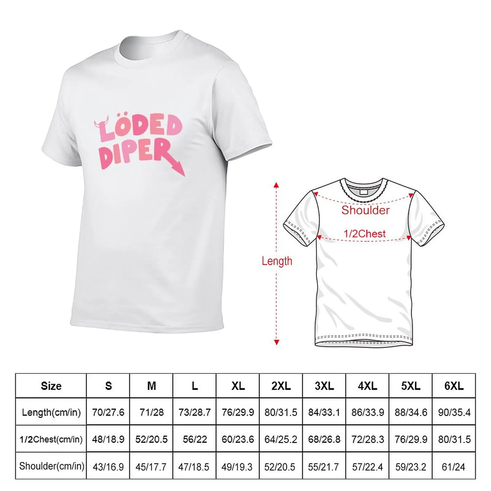 loded diper T-Shirt hippie clothes kawaii clothes quick drying Men's t-shirts