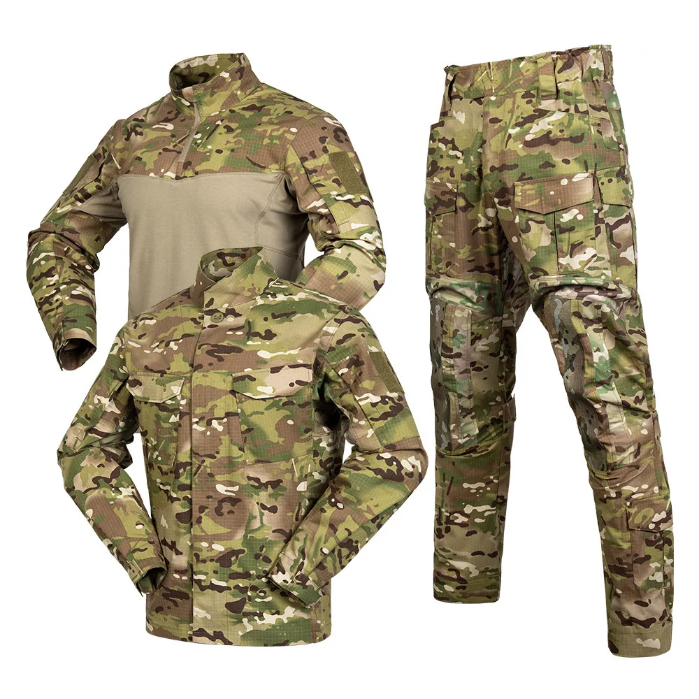 Conjunto de Camuflagem Tática Impermeável Masculina de Caça Base Camadas, Pesca, Caminhada, Escalada, Exterior, Alto, Primavera, Novo, 2022