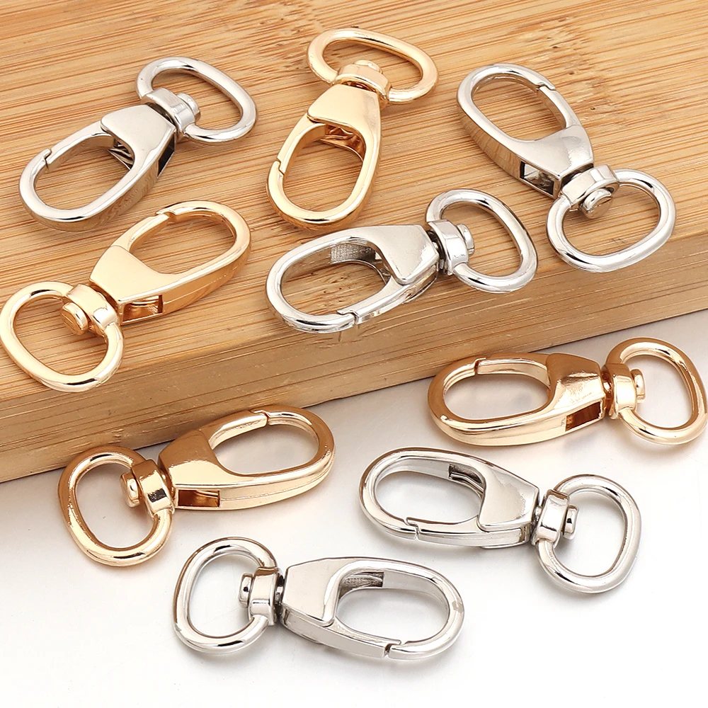 5pcs/Lot 18x37mm Metal Carabiner Snap Hook Trigger Clip Clasp Buckle O Ring for Bag Strap Parts Keychain Pet Leash Accessories