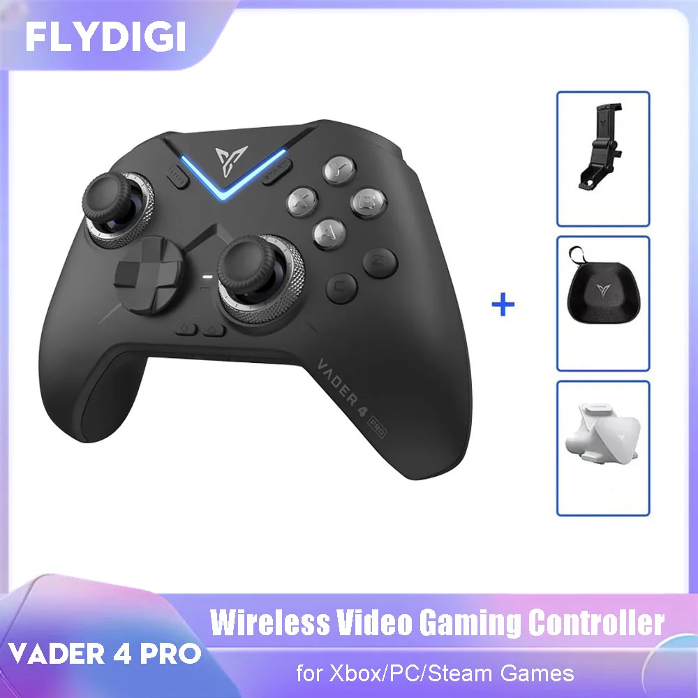 Flydigi Vader 4 Pro Bluetooth Wireless Athletic Handle Gamepads Video Gaming Controller with Hall Rocker for Xbox/PC/Steam Games