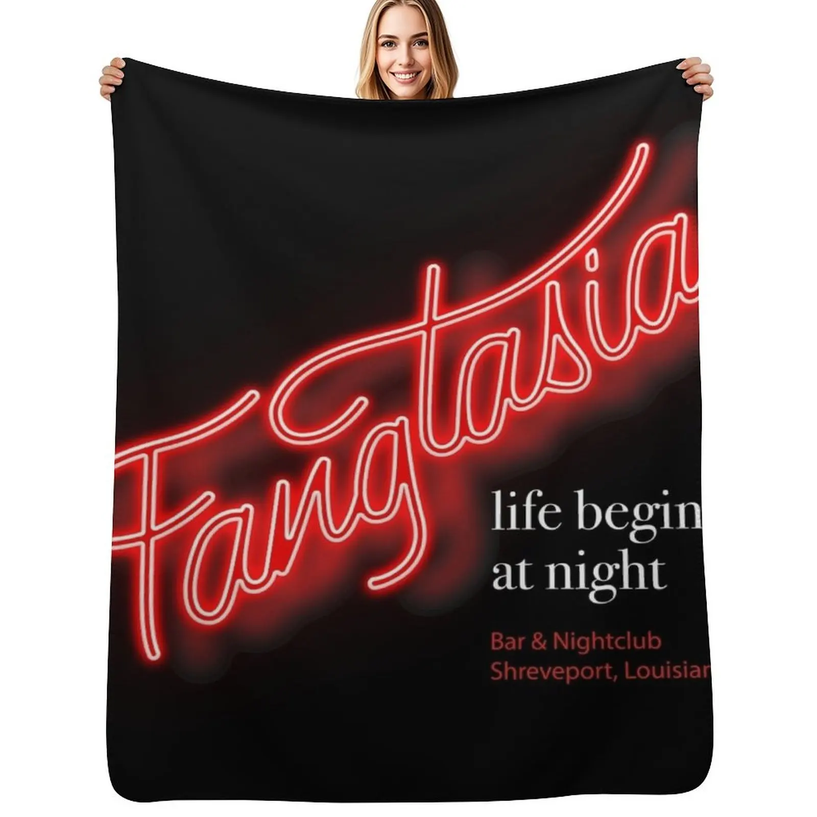 

Fangtasia Nightclub Merch (True Blood) Throw Blanket Thin For Decorative Sofa Blankets Sofas Of Decoration Blanket