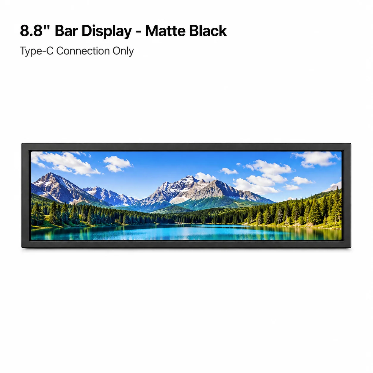 LESOWN AIDA64 PC Hardware Monitoring Panel  8.8 inch Touch Screen Type-C HDTV Black Bar Desktop Extension