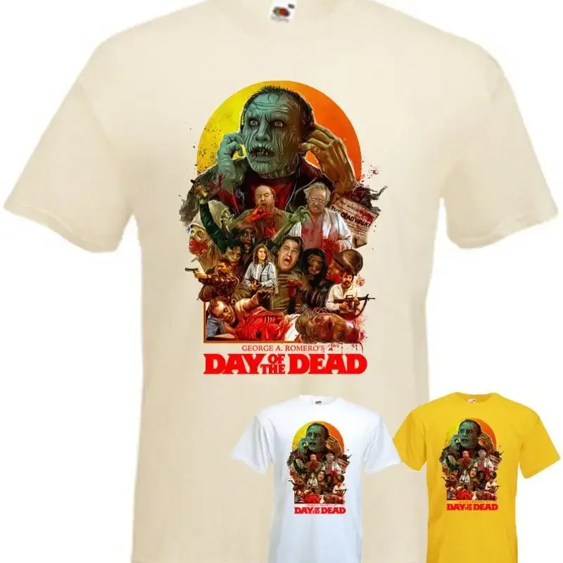 Day Of The Dead v7 T shirt yellow white horror movie Romero all sizes S 5XL