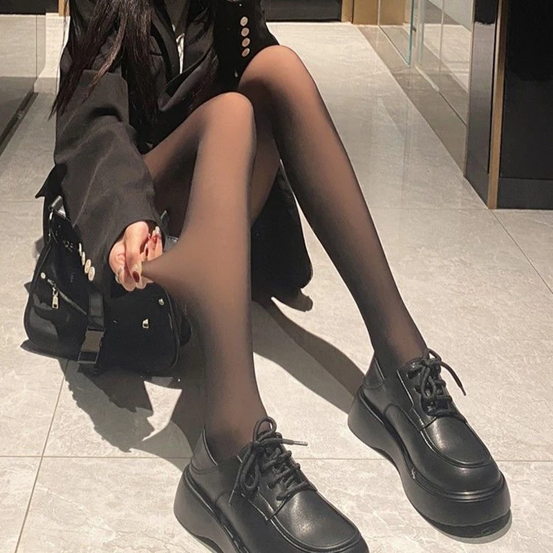 Cold Resistant Pantyhose Women Fleece Translucent Sexy Tights Elastic Warm Base Soft Comfortable Basic Pantyhose Thick Tiights