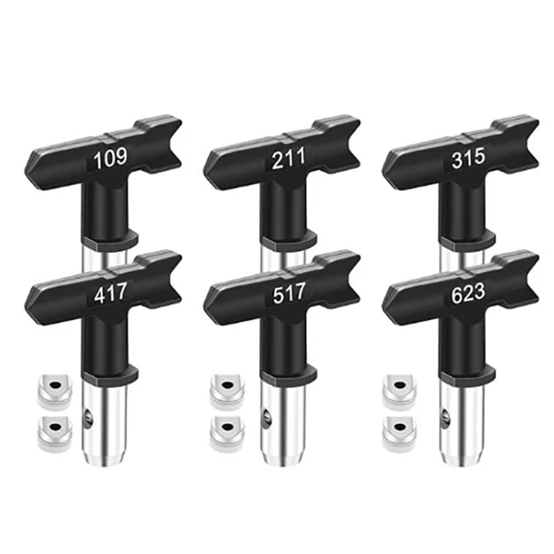 ABNO-14 Pieces Airless Paint Sprayer Tips Set,Reversible Nozzle Tips ,Filter, Inlet Strainer And Nozzle Tip Guards