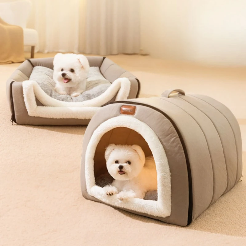 

Thickening Tents Bed Nest For Dogs Soft Cat Nest Kennel Winter Cozy Pet House Enclosed Cat House Doghouse Cat Sofa Pet Supplies