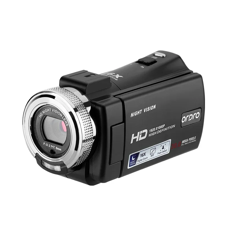 

HDV-V12 1080P Full HD Video Camera Camcorder 16x Digital Zoom Digital Rotation LCD Screen 30MP Night Vision