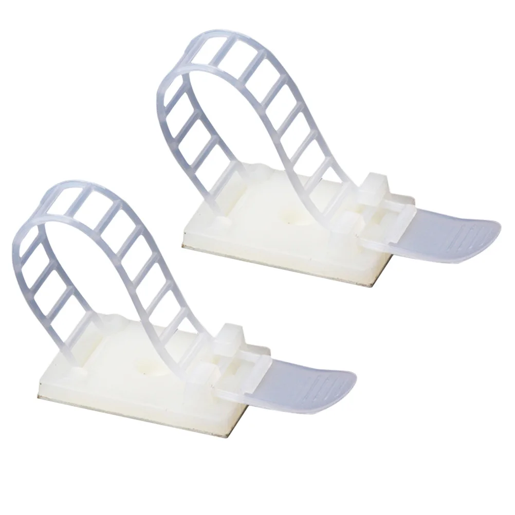 

50 Pcs Wire Fixer Cable Ties Holder Adhesive Clamp Clips Cord Management Electric