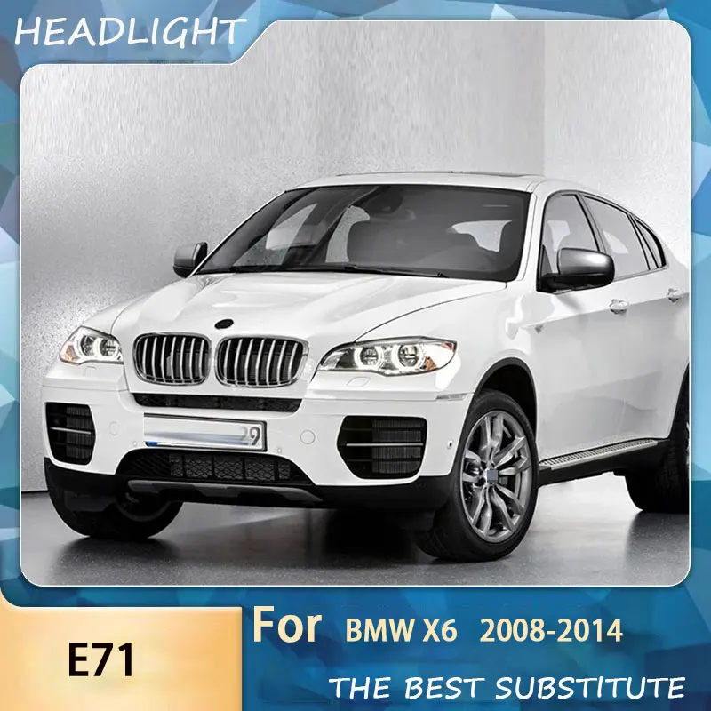 Car Lights for BMW X6 E71 LED Headlight 2008-2014 X6 E71 Lamp DRL Projector Lens Automotive Accessories