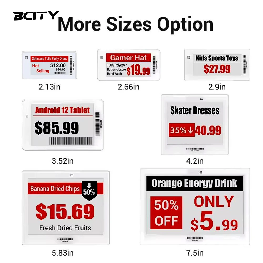 ESL System, Smart Digital Price Tag for Retail, Remote Control & Paper-Free, for Store Supermarket& Hospital  E-Ink ESL