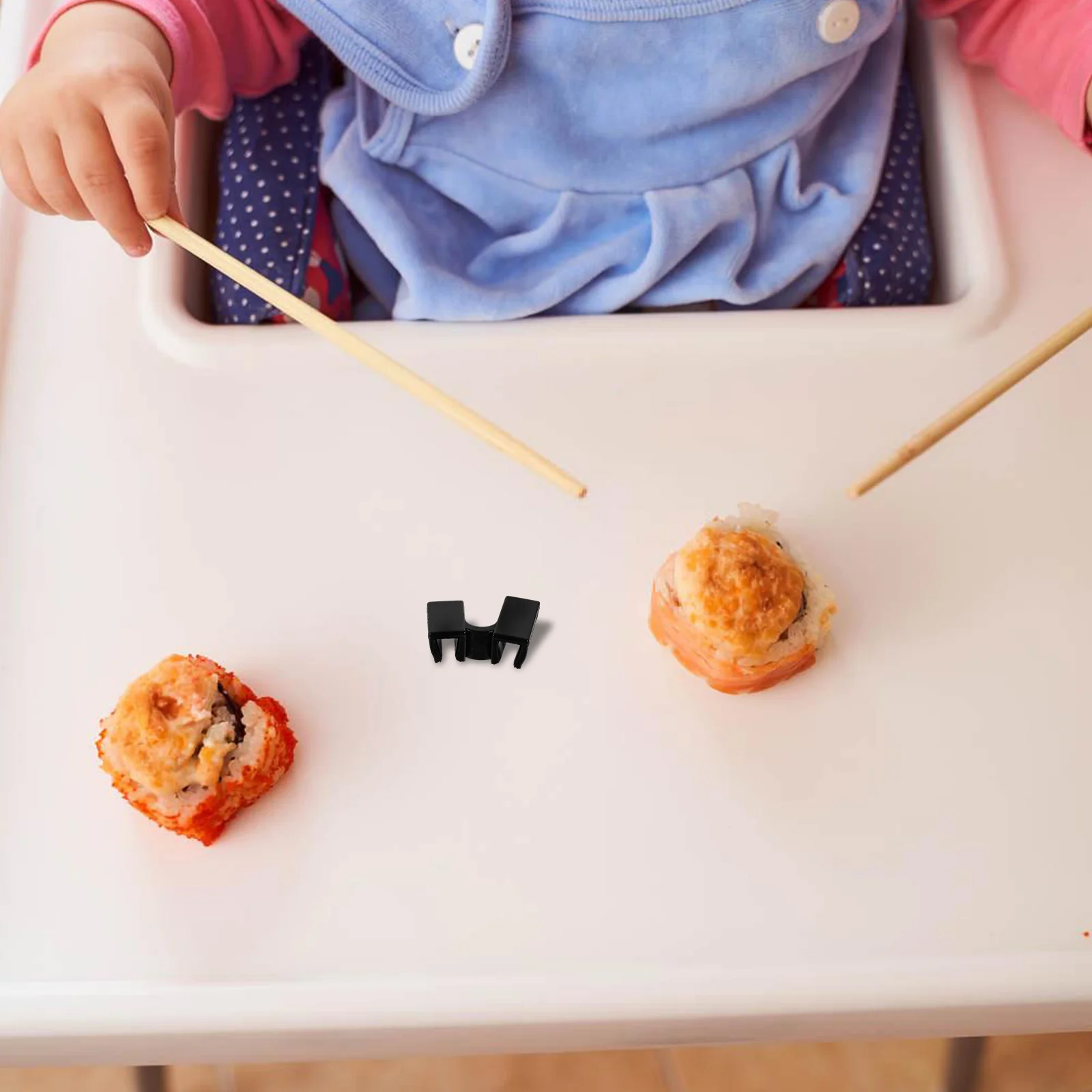 

10pcs Black Reusable Chopstick Helpers for Adults Kids Beginner Training Hinges Connector Lightweight Portable Health Care