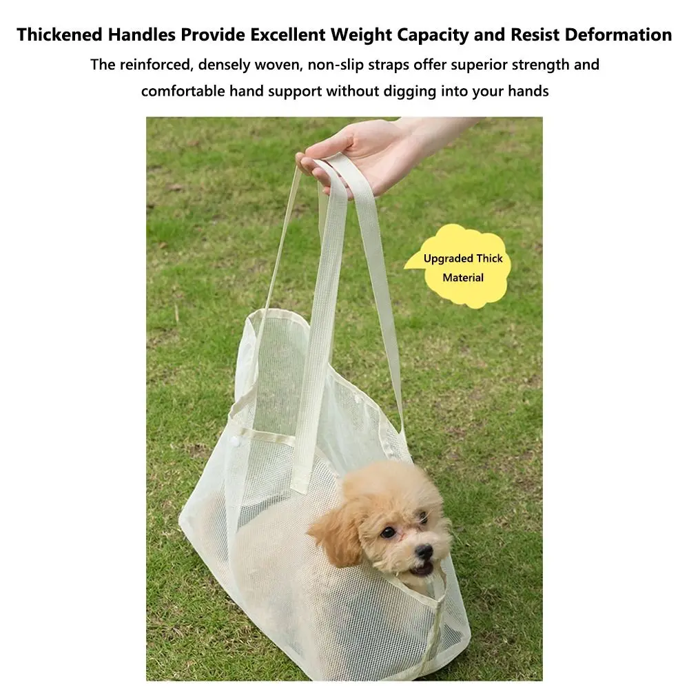 المحمولة شبكة حامل الحيوانات الأليفة حقيبة الكتف Crossbody الصيف استخدام طوي الحيوانات الأليفة حمل تنفس مريحة الكلب حقيبة سفر