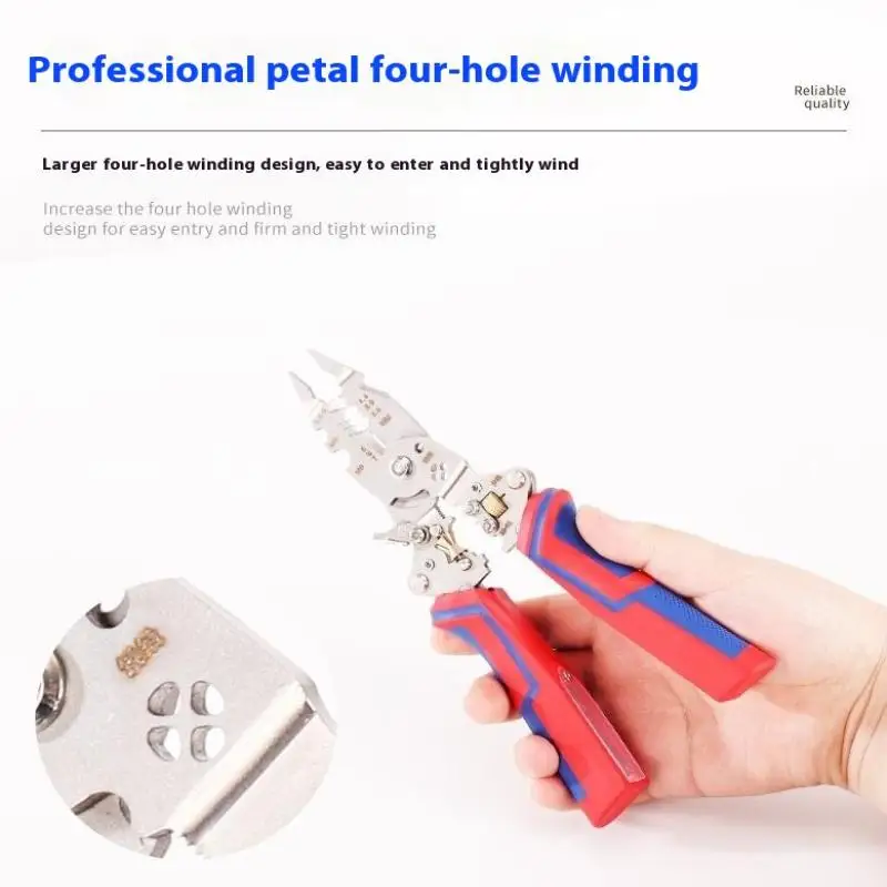 Multifunctional Wire Stripper With Electrical Test Pen Foldable Cable Cutter Crimper Tool, Electrical Folding Pliers For Cutting