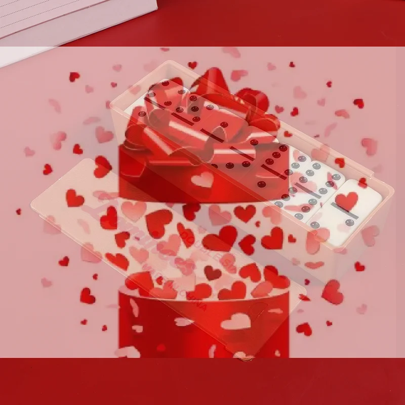 【BS】Domino-spelset met doos Melamine 28 dominostenen Tegels Geschenken Professioneel tafelspel Multifunctioneel voor familiespel Decor