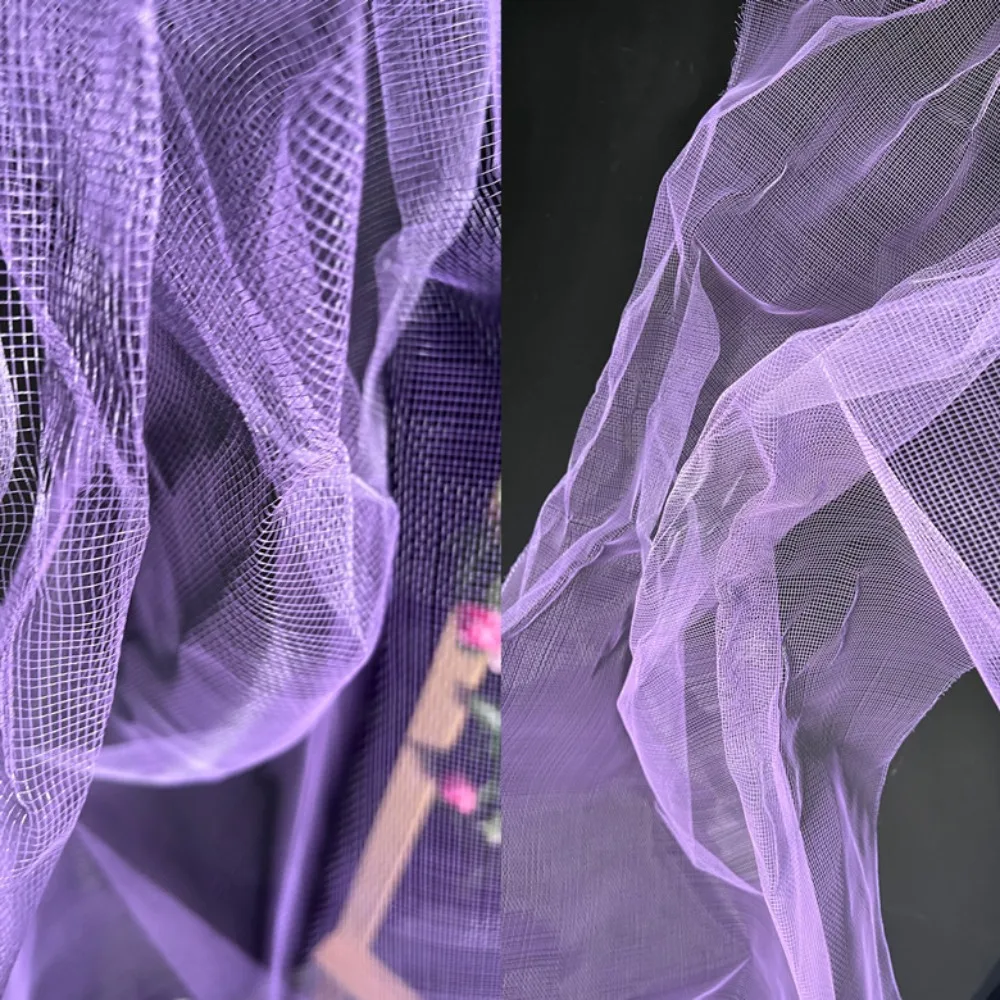 Cloud Fog Mesh Bright Organza Fabric Pleated Shape Art Background Hard Mesh Cloth DIY Decoration Mesh Texture