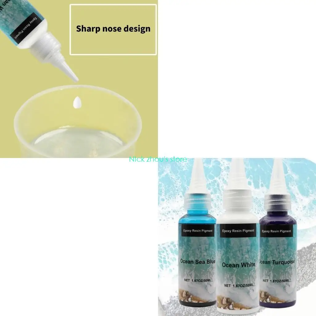 

E15E 50g Elegant Resin Dye Pastes Home Accessory Jewelry Making Tool for Lacing Cells and Resin Craft Supplies Daily Use
