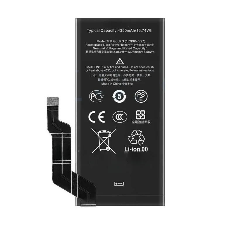 Safe GLU7G 4350mAh Rechargeable Battery for Google Pixel 6A Multiple Safety Protections, Steady Voltage Output and Ideal
