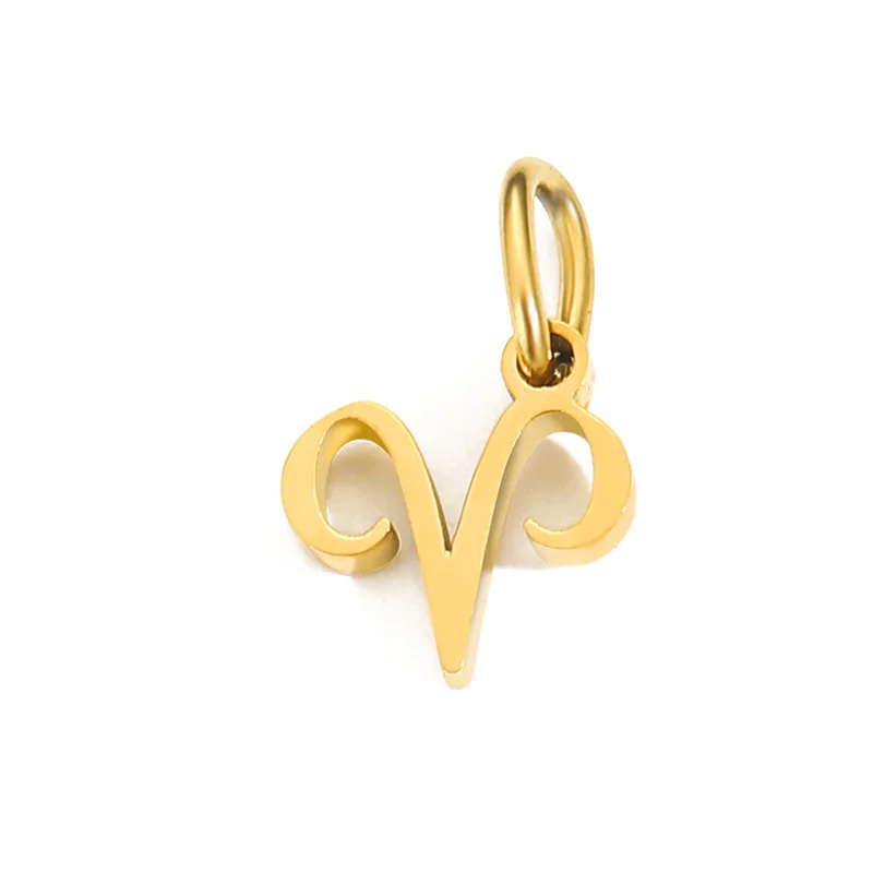 CARLIDANA Wasserdicht 316L Edelstahl 12 Sternzeichen Charms für Halskette oder Armbänder Gold Farbe Dropshipping Großhandel