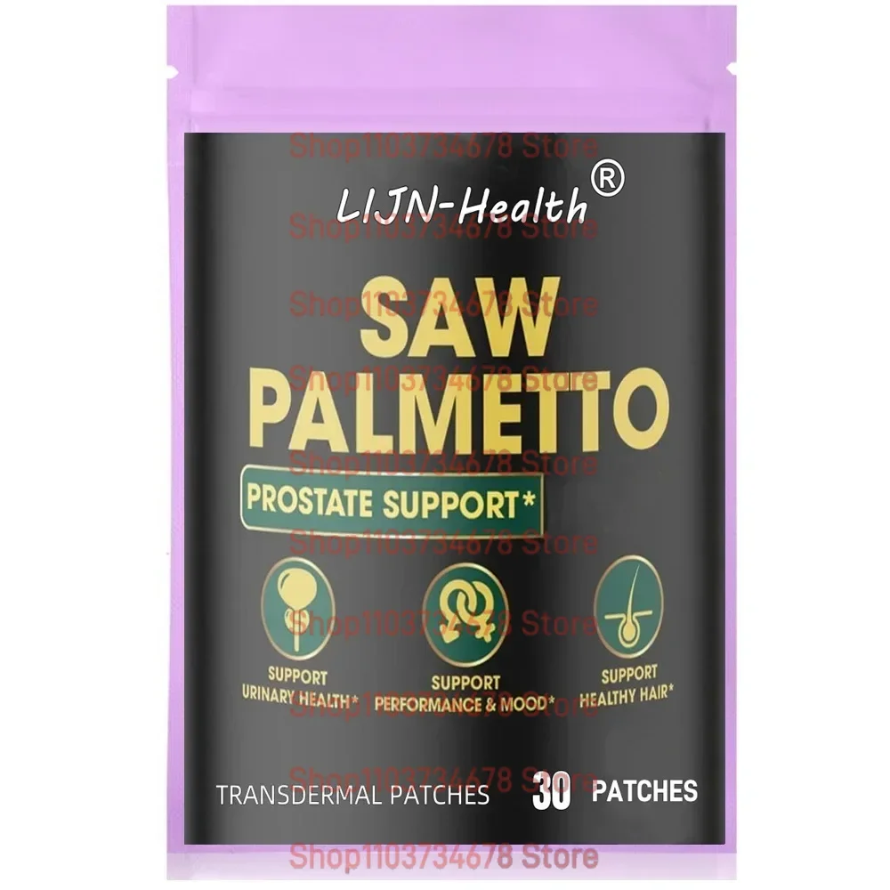 Saw Palmetto Transdermal Patches Hair Growth Energy - 30 Patches One Month Supply