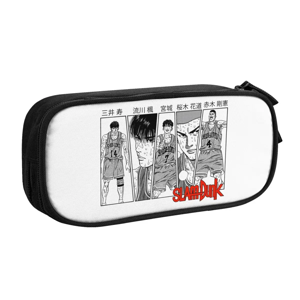 Custom Cartoon Movie Slam Dunk Cute Pencil Cases Girl Boy Large Storage Basketball Anime Pencil Box Students Stationery