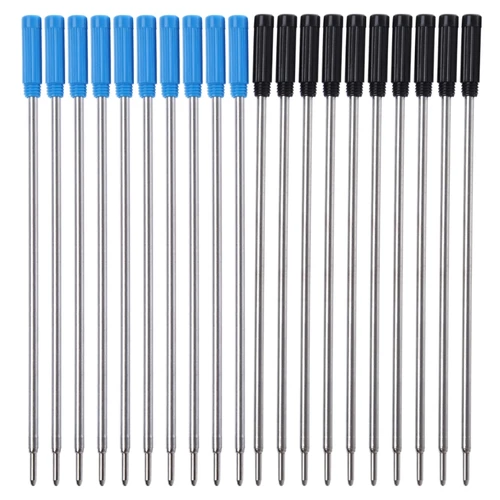 Imagen 1 del producto Recargas de bolígrafo de piezas para la mayoría de los bolígrafos de Metal, color negro o azul, longitud de recarga de 4,5 pulgadas y 0,5mm, envío directo, 10 unidades