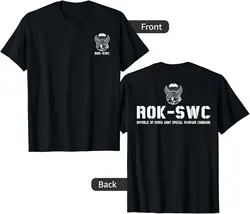 Republic of Korea ROK Army Special Forces Black Berets T-Shirt 100% Cotton Men's Shirts Graphic Tee Harajuku Y2k Clothes Mens