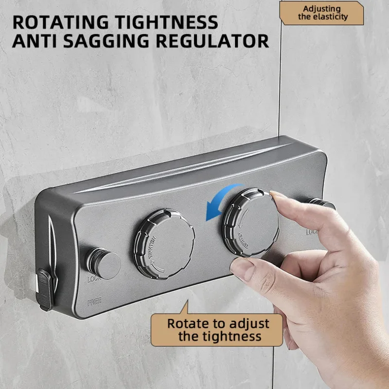 New 5.1 Meters Retractable Clothesline 304 Stainless Seel Pull-Out Clothes-Drying Machine Rope Space-Saving Clothes Drying Rack