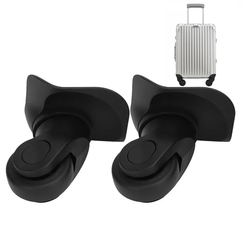 

1 Pair Durable PP+PET Luggage Wheel Mute Black Suitcase Wheel Swivel Caster Travel Supplies