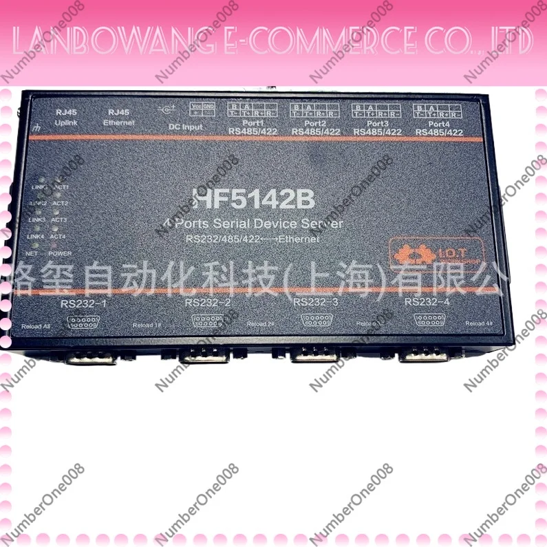 Serial Server HF-5142B Ethernet to 4 RS232 RS485 Ports Industrial Data Converter