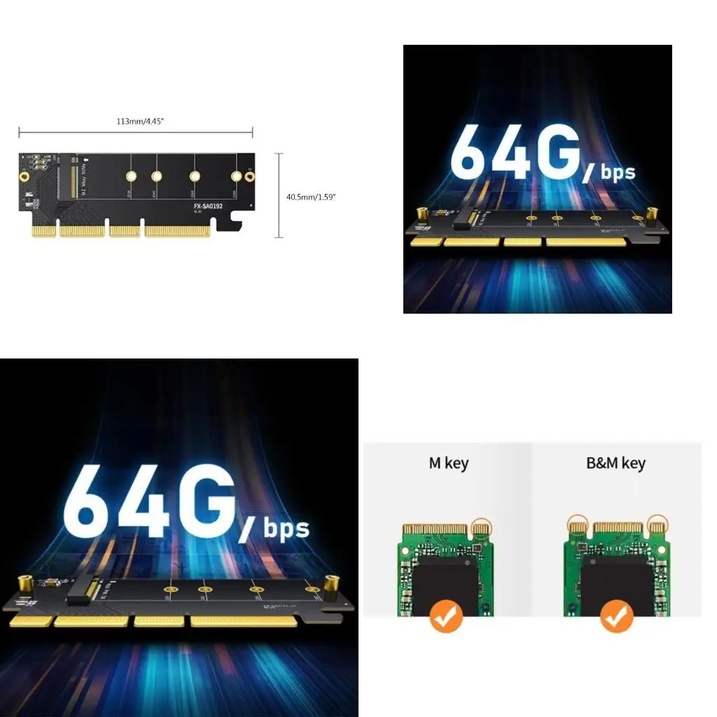 

R53C New PCIE to for M.2 NVME Expansion Card SSD Drive Box Adapter Card PCIE to for M.2 Expansion Card