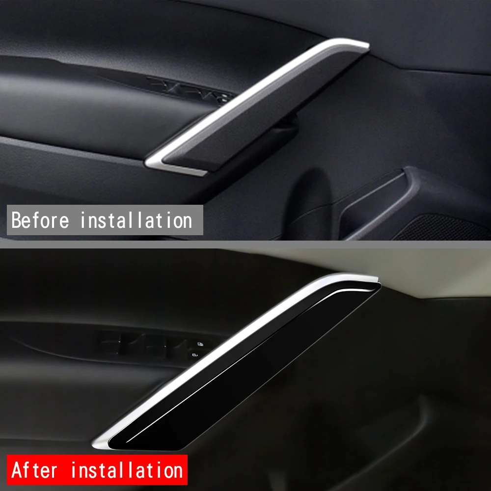 A85E-2Pcs Car Inner Door Handle Trim Pull Grab Panel Handle Cover For Toyota Corolla Cross 2021 2022 RHD