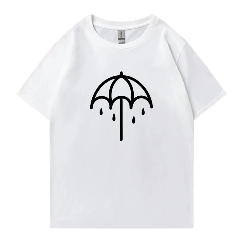 Umbrella Bring Me The Horizons Metal Washed Oversized T-Shirt Street Hip Hop 100 % Baumwolle Herren Damen Kurzarm-T-Shirts Unisex – Detail 3