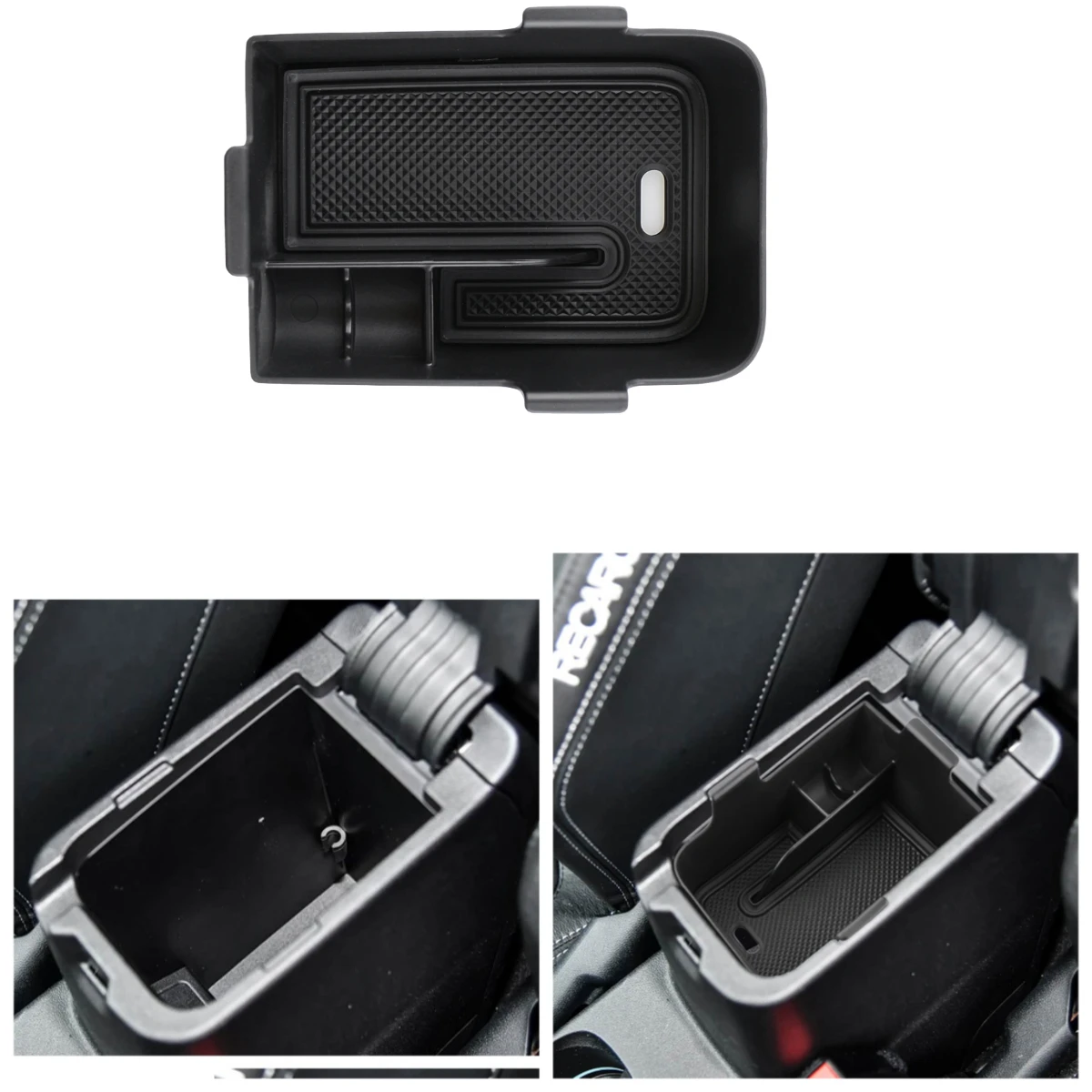 Para ford fiesta mk8 puma 2017 - 2024 caixa de apoio de braço bandeja de armazenamento console central titular estiva placa organizador acessórios interiores