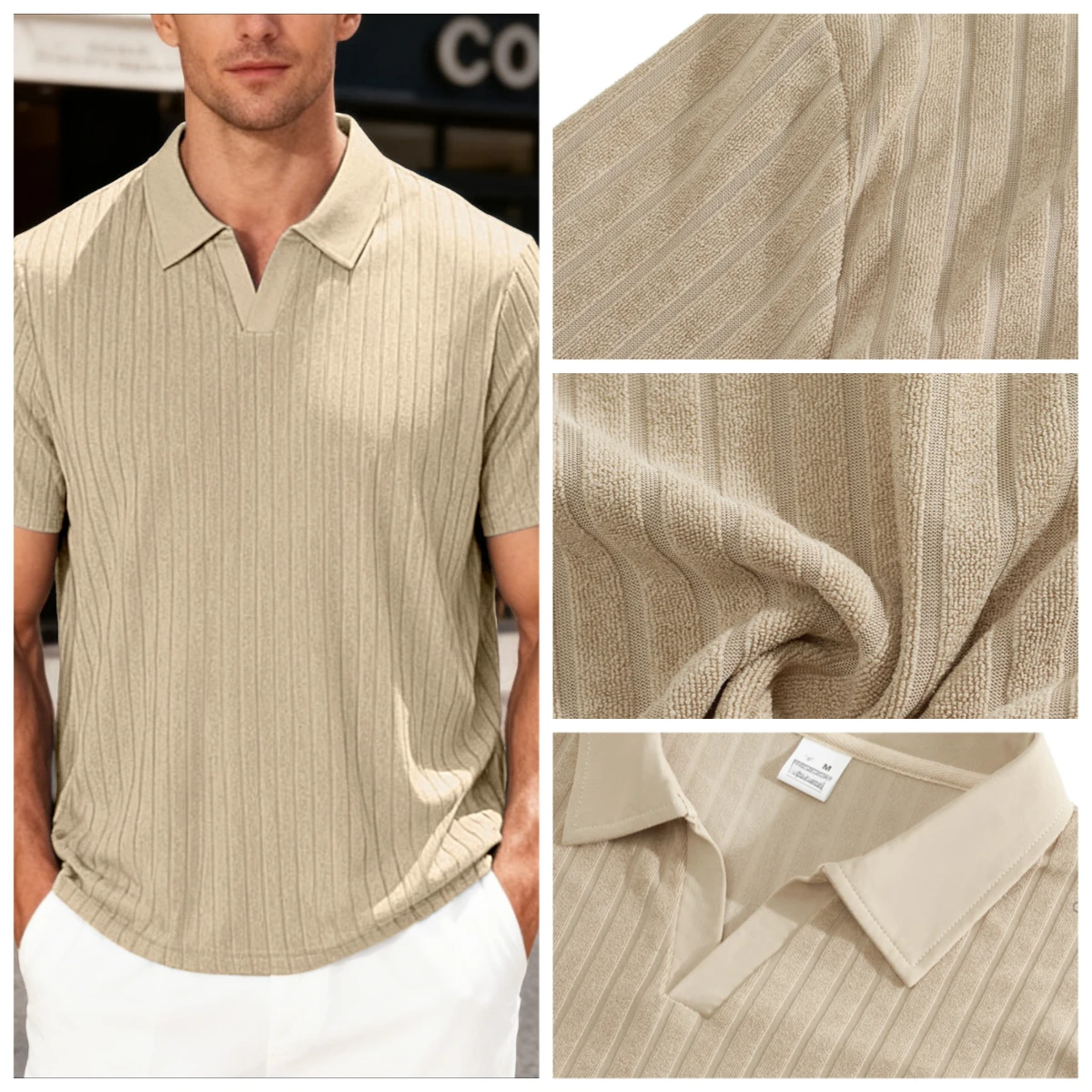 Summer Men Shirt Knitted Single-breasted Thin Short Sleeves Breathable Cardigan Hollow Out Mid Length Beach Shirt Top