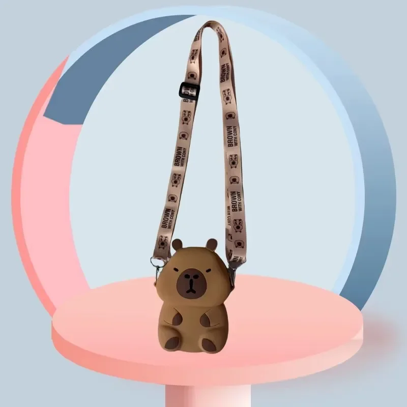 2024 New Cartoon Capybara Silicone Crossbody Bag for Summer Kapibala Small Cute Stylish Shoulder Crossbody  Bag Storage Bag