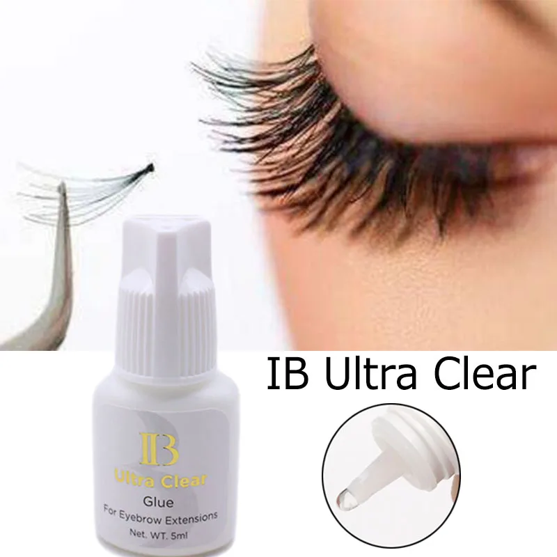 Oryginalny IB Ultra Clear/Sky TD/EB-7 przedłużanie rzęs 5ml mocny bez podrażniania przezroczysty klej Korea narzędzie do makijażu