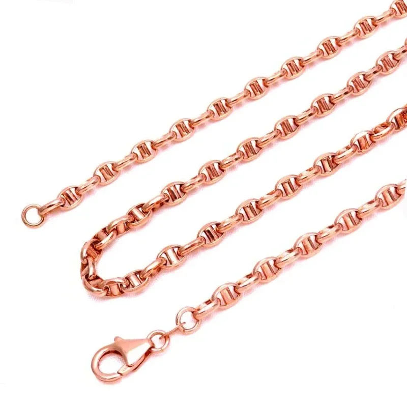 Plated 14K Rose Gold Chunky Necklace Hip Hop Charm New Stacking Chains Fashion Jewelry for Men and Women