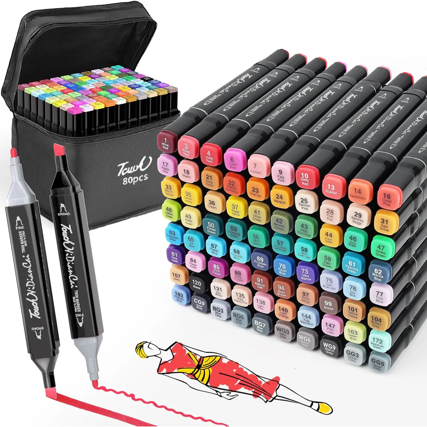 

24-168 цветов Набор алкогольных маркеров Блендер с двумя насадками Художественные маркеры Рисование Зарисовка Раскраска Ручки художника для Дети Рождественские подарки